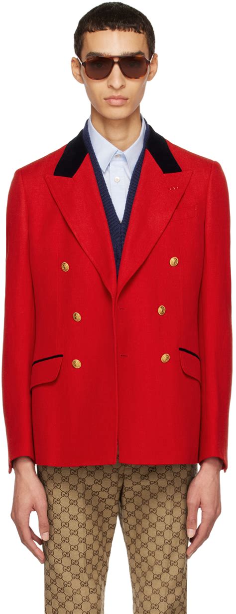 blue and red gucci blazer|gucci blazer vintage.